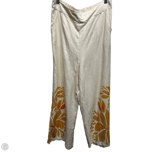 Pants Wide Leg By Panama Jack In Orange & Tan, Size: L