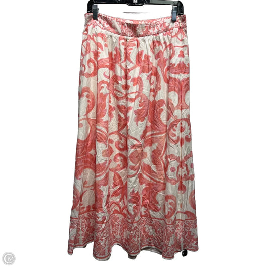 Skirt Maxi By Flying Tomato In Pink & White, Size: L