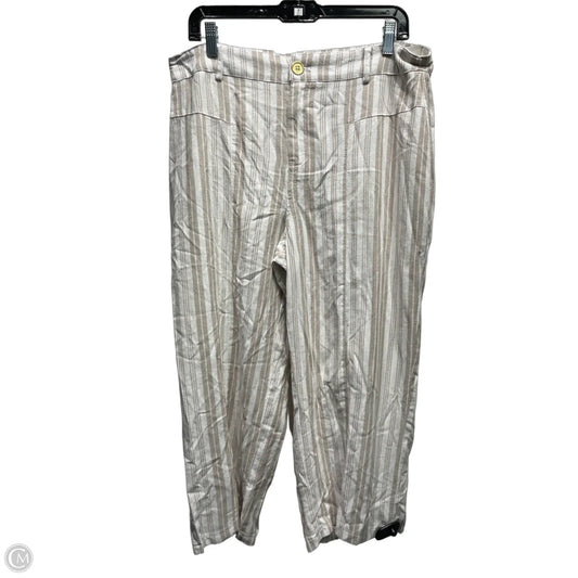 Pants Linen By Zac And Rachel In Tan & White, Size: L