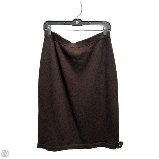 Skirt Luxury Designer By St John Collection In Brown, Size: M