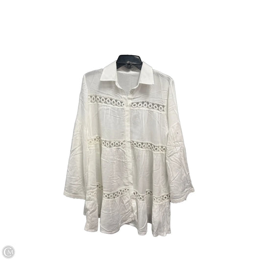 Top Long Sleeve By Clothes Mentor In White, Size: Osfm