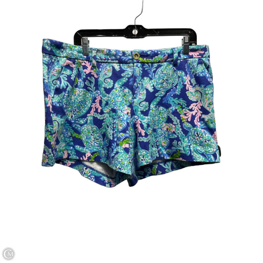 Shorts Designer By Lilly Pulitzer In Blue & Green, Size: 16