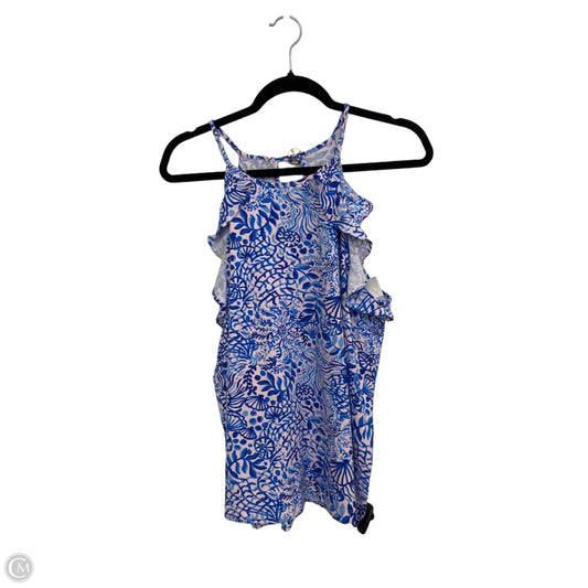 Top Sleeveless Designer By Lilly Pulitzer In Blue & Pink, Size: Xl