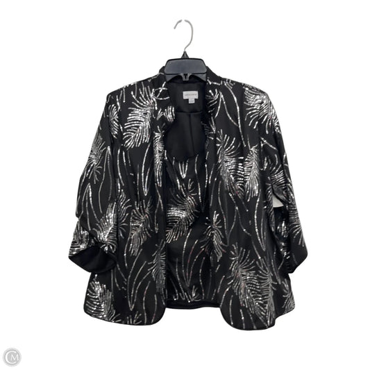 Blazer By MSGGLAMOR In Black & Silver, Size: Xl