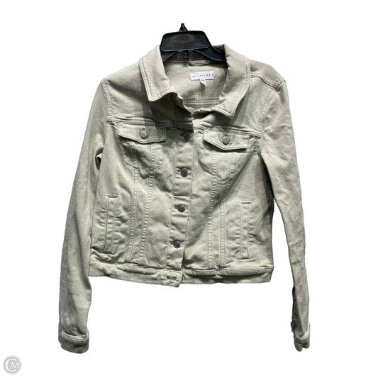 Jacket Denim By Loft In Green Denim, Size: M