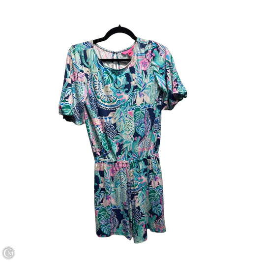 Romper Designer By Lilly Pulitzer In Blue & Pink, Size: Xs
