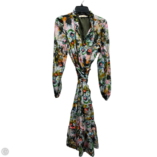 Dress Casual Midi By Marie Oliver In Green & Pink, Size: S
