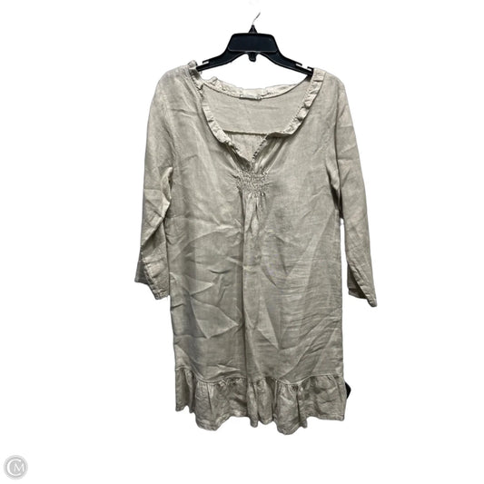 Dress Casual Short By M Made In Italy In Taupe, Size: M