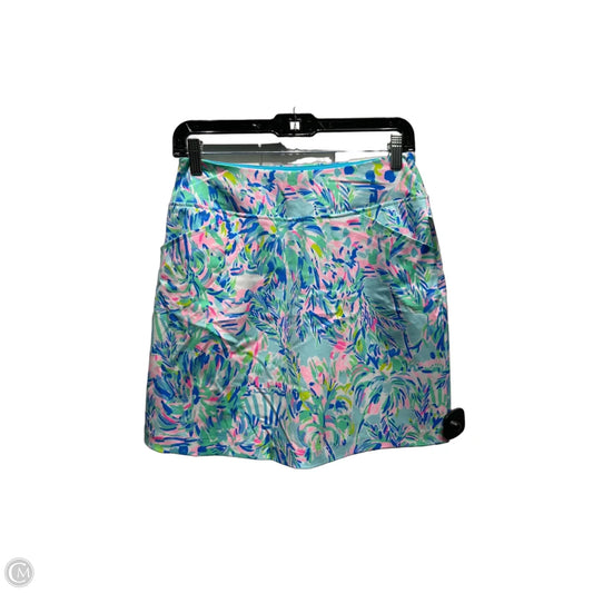 Skort Designer By Lilly Pulitzer In Green & Pink, Size: Xs