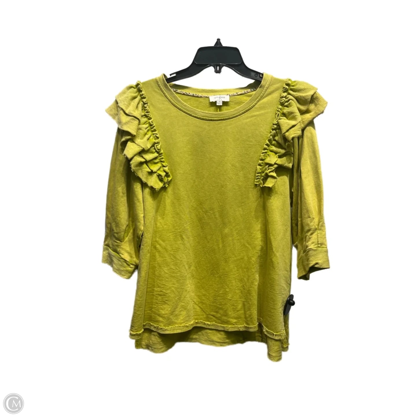 Top 3/4 Sleeve By Umgee In Green, Size: S