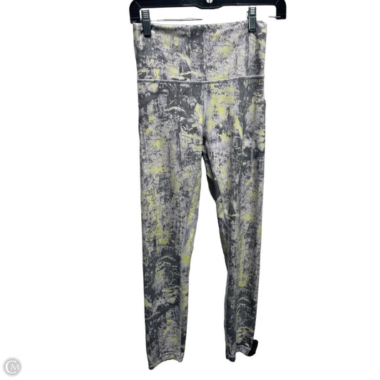 Athletic Leggings By Lululemon In Green & Grey, Size: 6