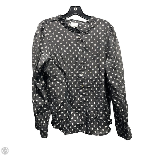 Top Long Sleeve By Bailey 44 In Black & White, Size: L
