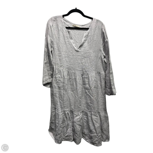 Dress Casual Short By Francesca Bettini In Grey, Size: L