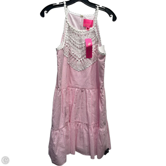 Dress Designer By Lilly Pulitzer In Pink & White, Size: 6