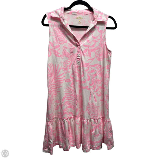 Dress Designer By Lilly Pulitzer In Pink & White, Size: S