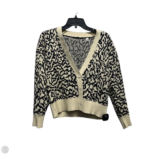 Sweater Cardigan By Tahari In Black & Cream, Size: S