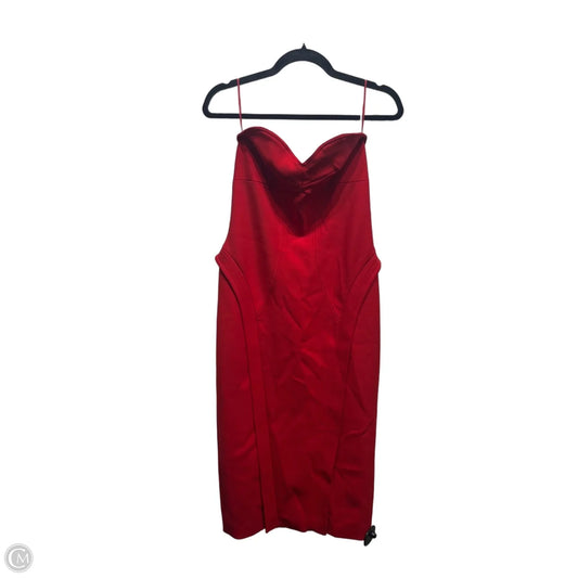 Dress Party Midi By Zara In Red, Size: M
