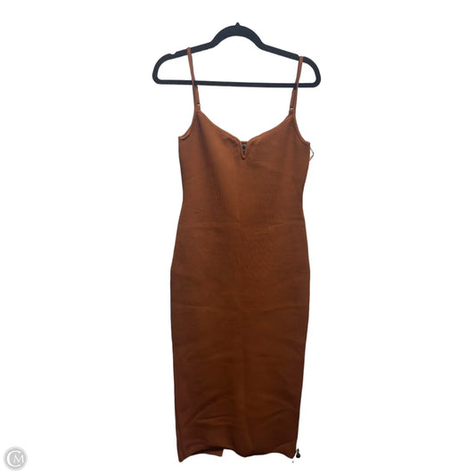 Dress Party Midi By Express In Brown, Size: S