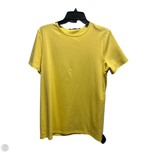 Top Short Sleeve Basic By Ralph Lauren Black Label In Yellow, Size: 1x