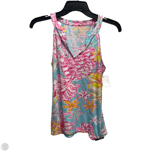 Top Sleeveless Designer By Lilly Pulitzer In Blue & Pink, Size: Xs