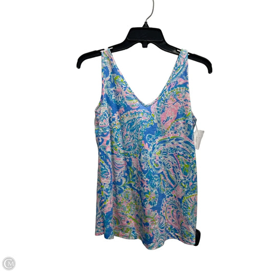 Top Sleeveless Designer By Lilly Pulitzer In Blue & White, Size: Xxs