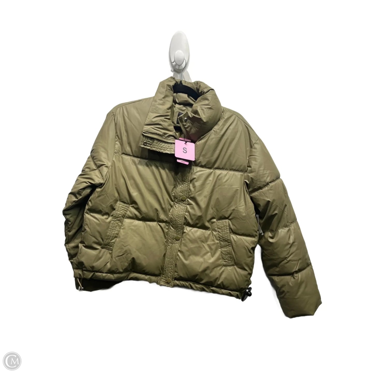 Jacket Puffer & Quilted By Express In Green, Size: S
