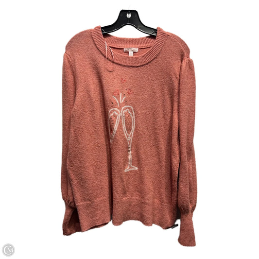 Sweater By LAUREN CONRAD In Peach, Size: Xl