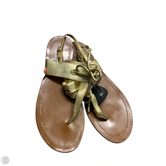 Sandals Designer By Kate Spade In Gold, Size: 9