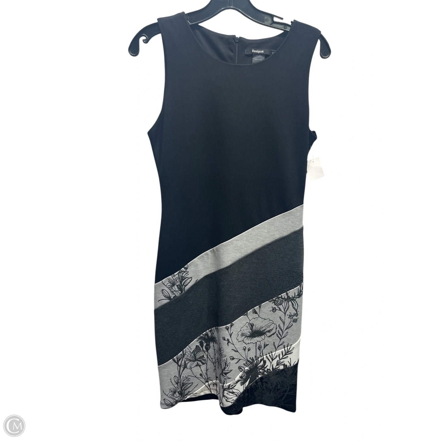 Dress Work By Desigual In Black & Grey, Size: M