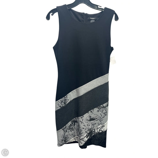 Dress Work By Desigual In Black & Grey, Size: M