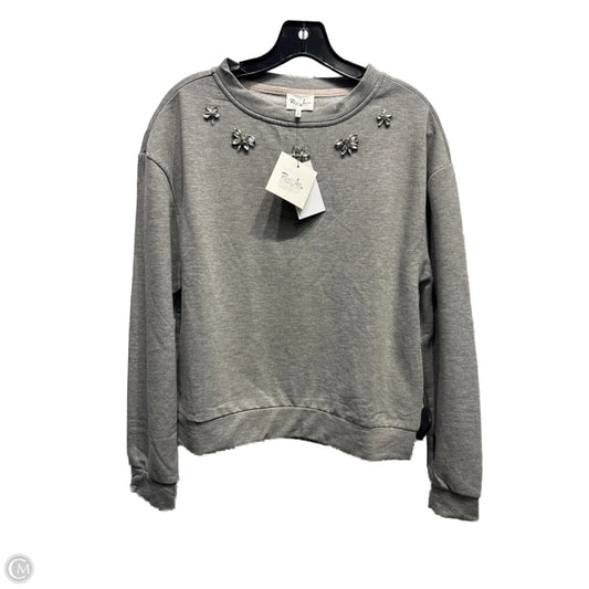 Sweatshirt Collar By REMI JAMES In Grey, Size: S