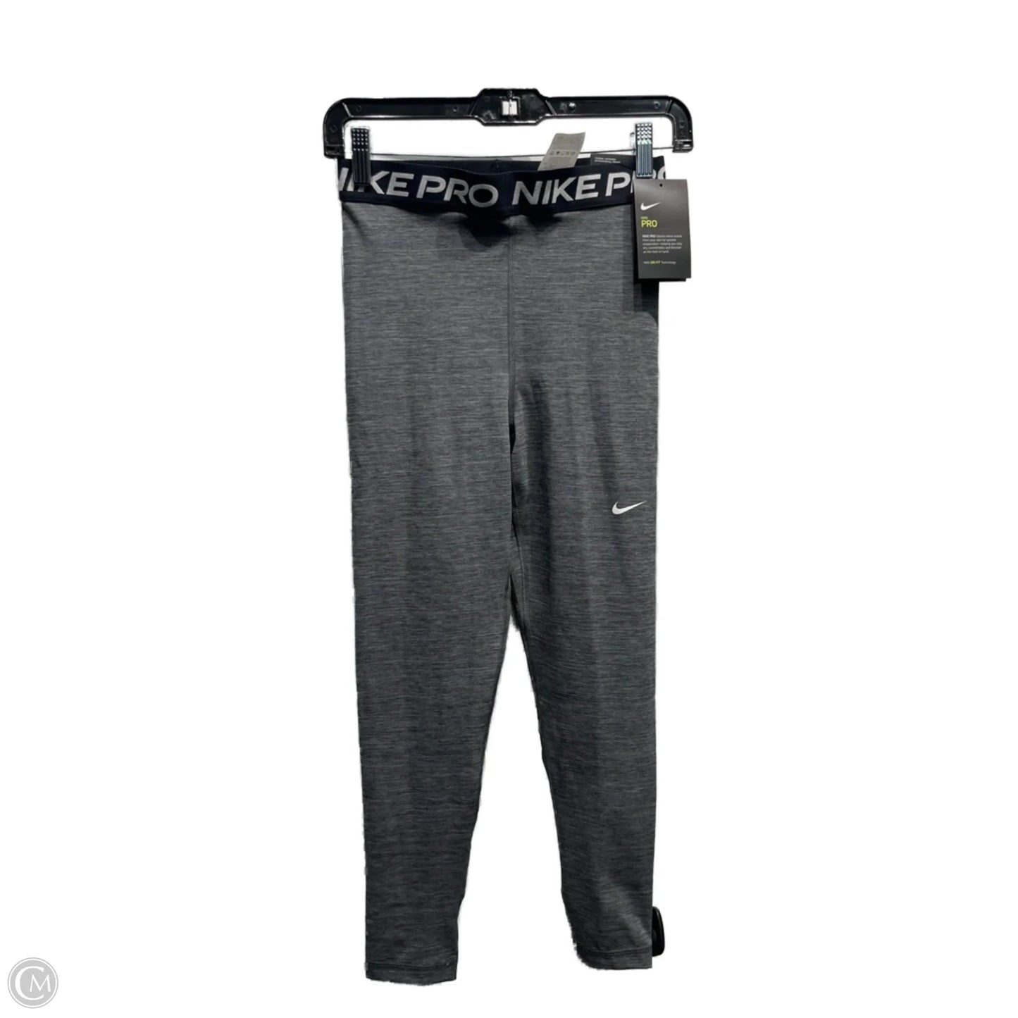 Athletic Leggings By Nike Apparel In Grey, Size: S