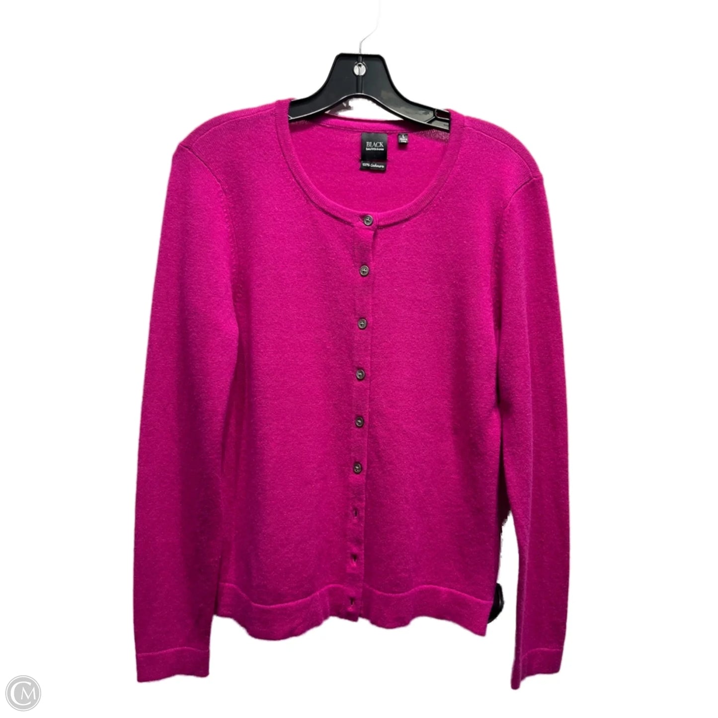 Sweater Cardigan Cashmere By Saks Fifth Avenue In Purple, Size: L