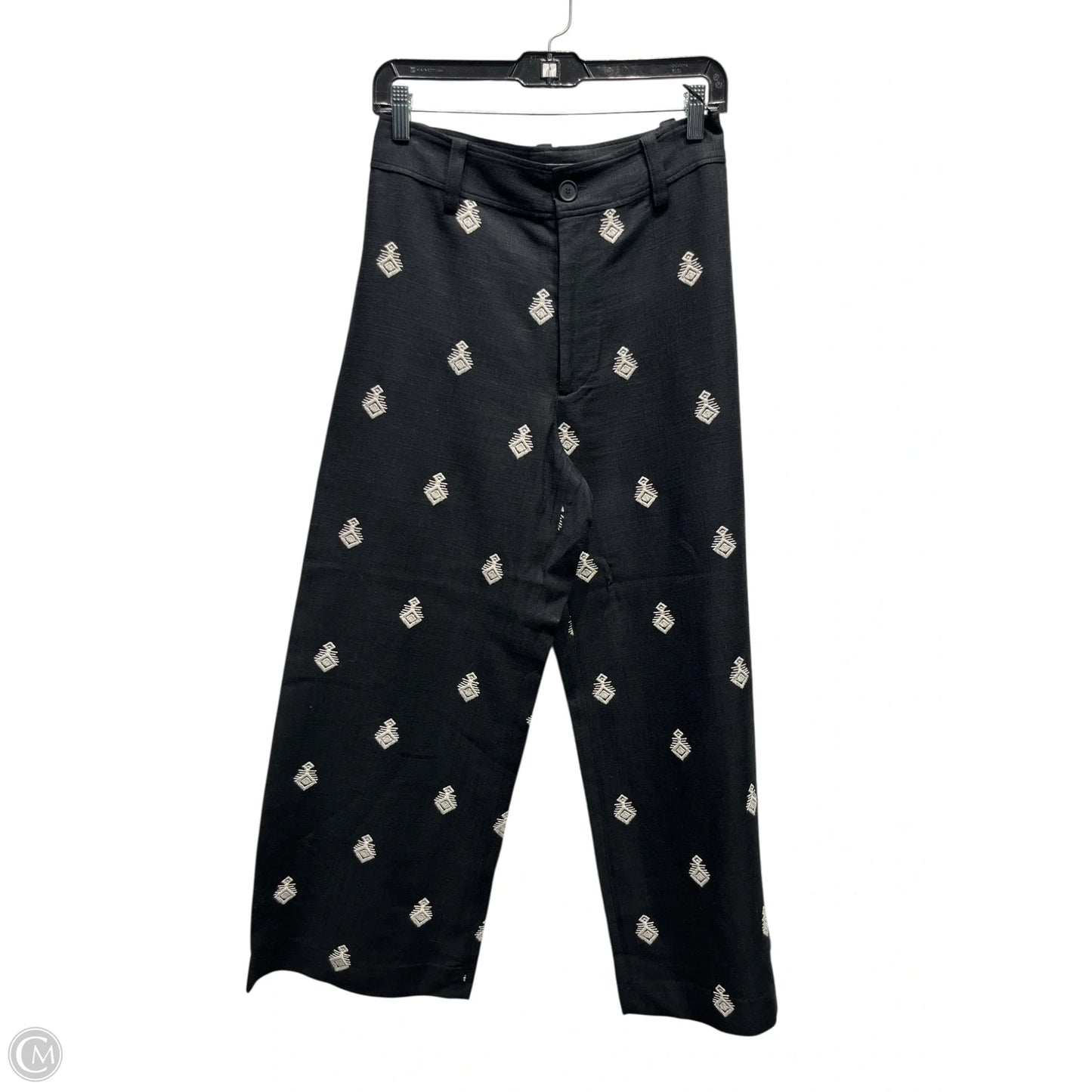 Pants Wide Leg By Zara In Black & White, Size: S