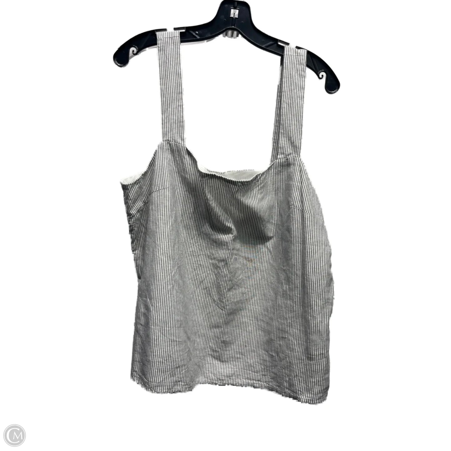 Top Sleeveless By J. Crew In Grey & White, Size: Xl