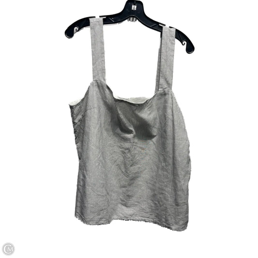 Top Sleeveless By J. Crew In Grey & White, Size: Xl