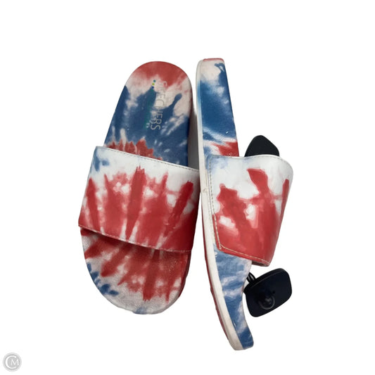 Sandals Flats By Skechers In Blue & Red & White, Size: 8
