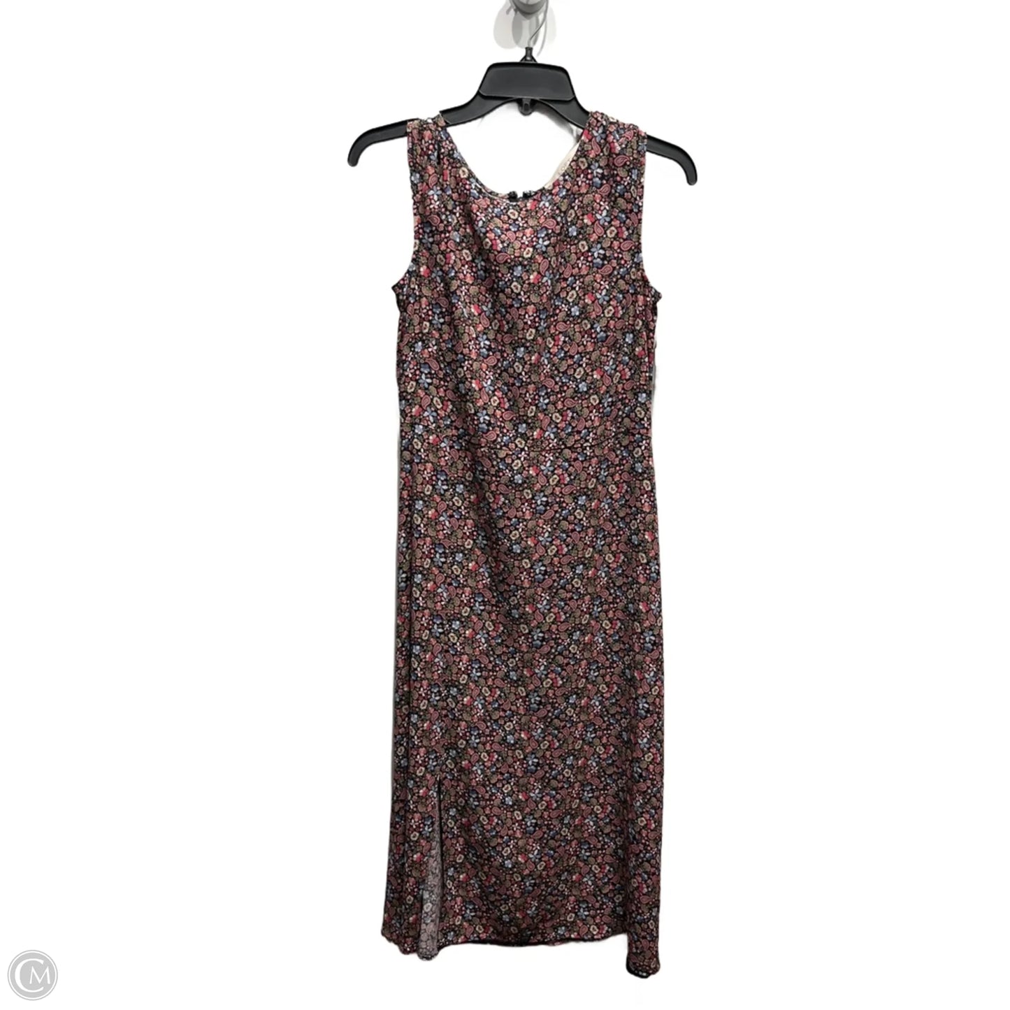 Dress Casual Midi By Loft In Black & Pink, Size: 2