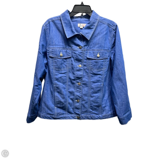 Jacket Denim By Denim And Company In Blue Denim, Size: 1x