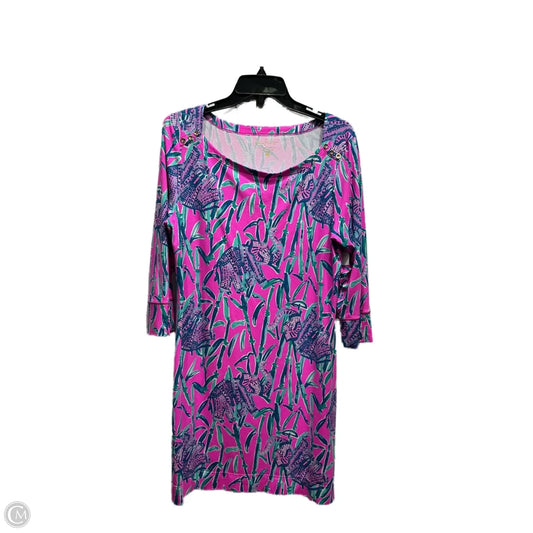 Dress Designer By Lilly Pulitzer In Green & Pink, Size: Xl