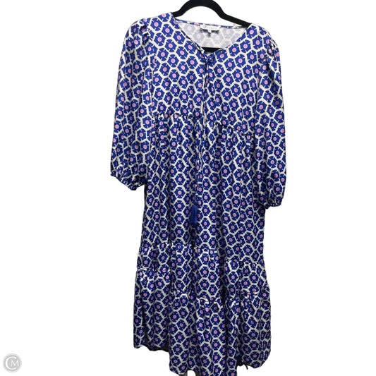 Dress Casual Midi By CEZELE In Blue & Purple, Size: M