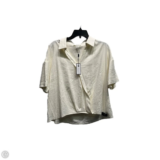 Top Short Sleeve By Cable And Gauge In Cream, Size: L