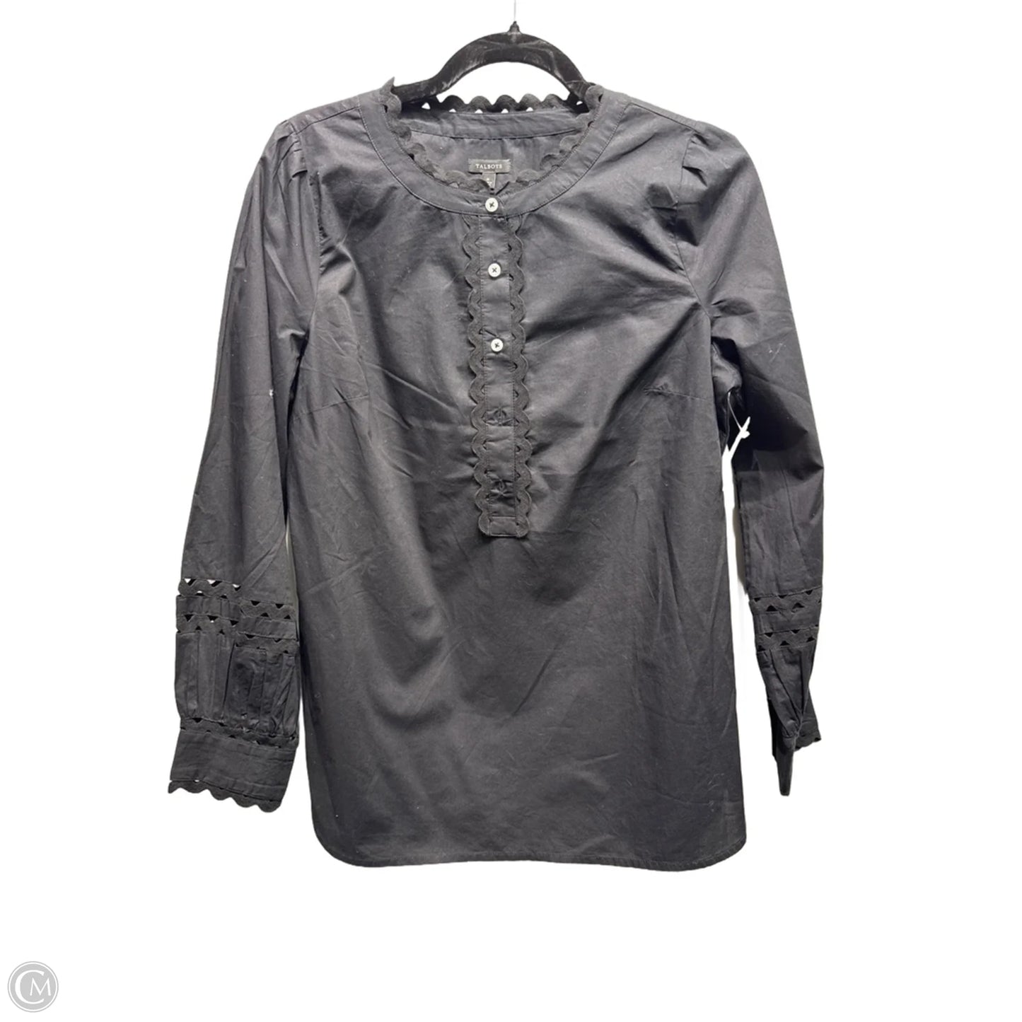 Top Long Sleeve By Talbots In Black, Size: M