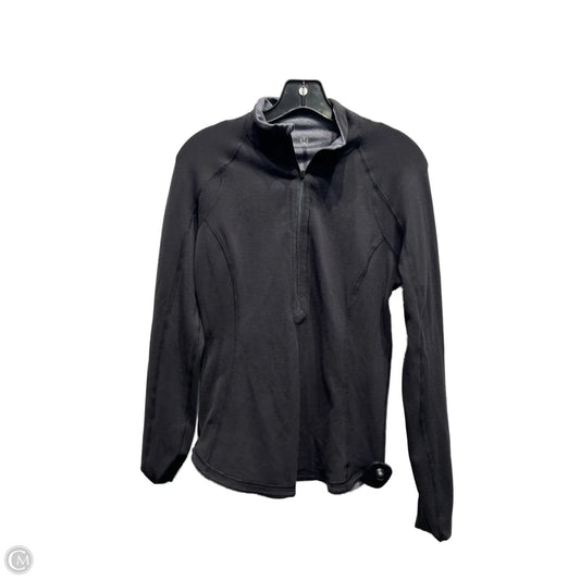 Athletic Top Long Sleeve Collar By Lululemon In Black, Size: S