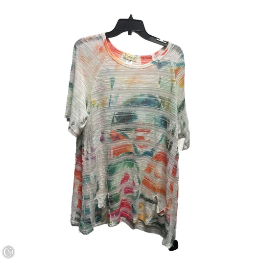 Top Short Sleeve By Impulse In Green & Orange, Size: Xl