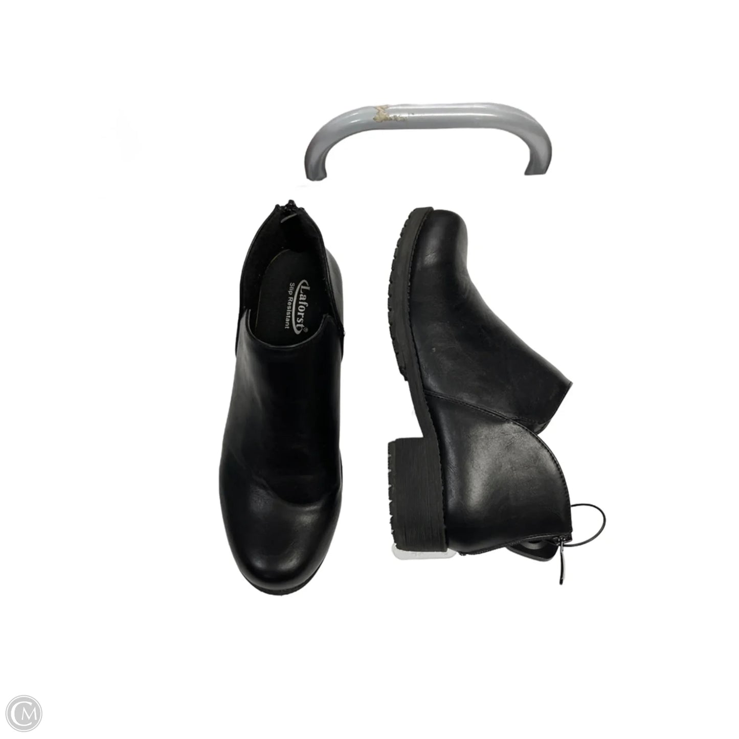 Boots Ankle Flats By Clothes Mentor In Black, Size: 8