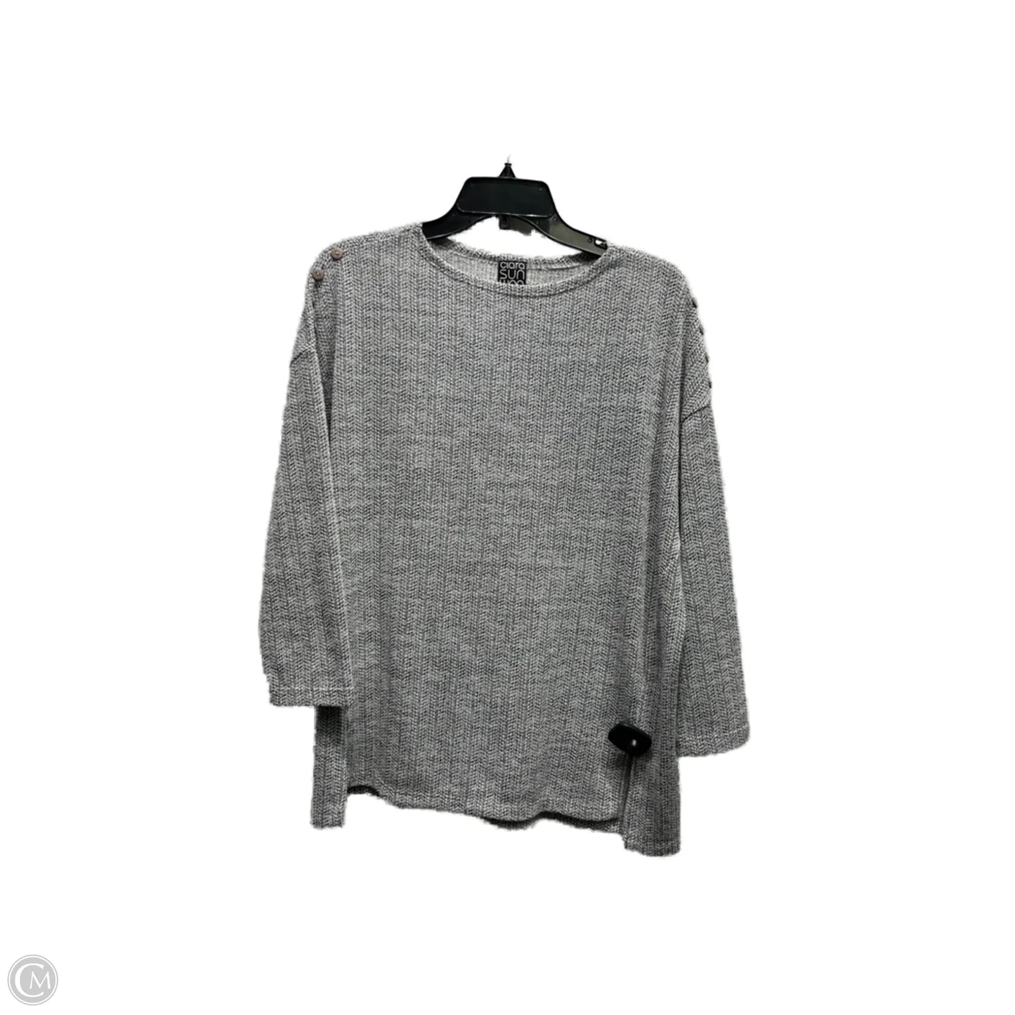 Top Long Sleeve By Clara Sun Woo In Grey, Size: S