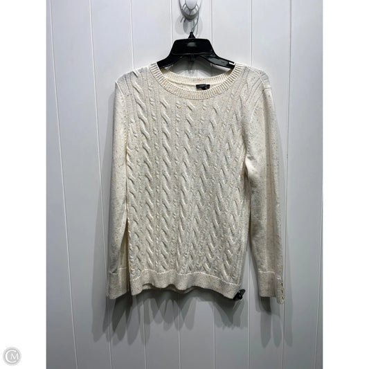 Sweater By Talbots In Blue & Cream, Size: Lp