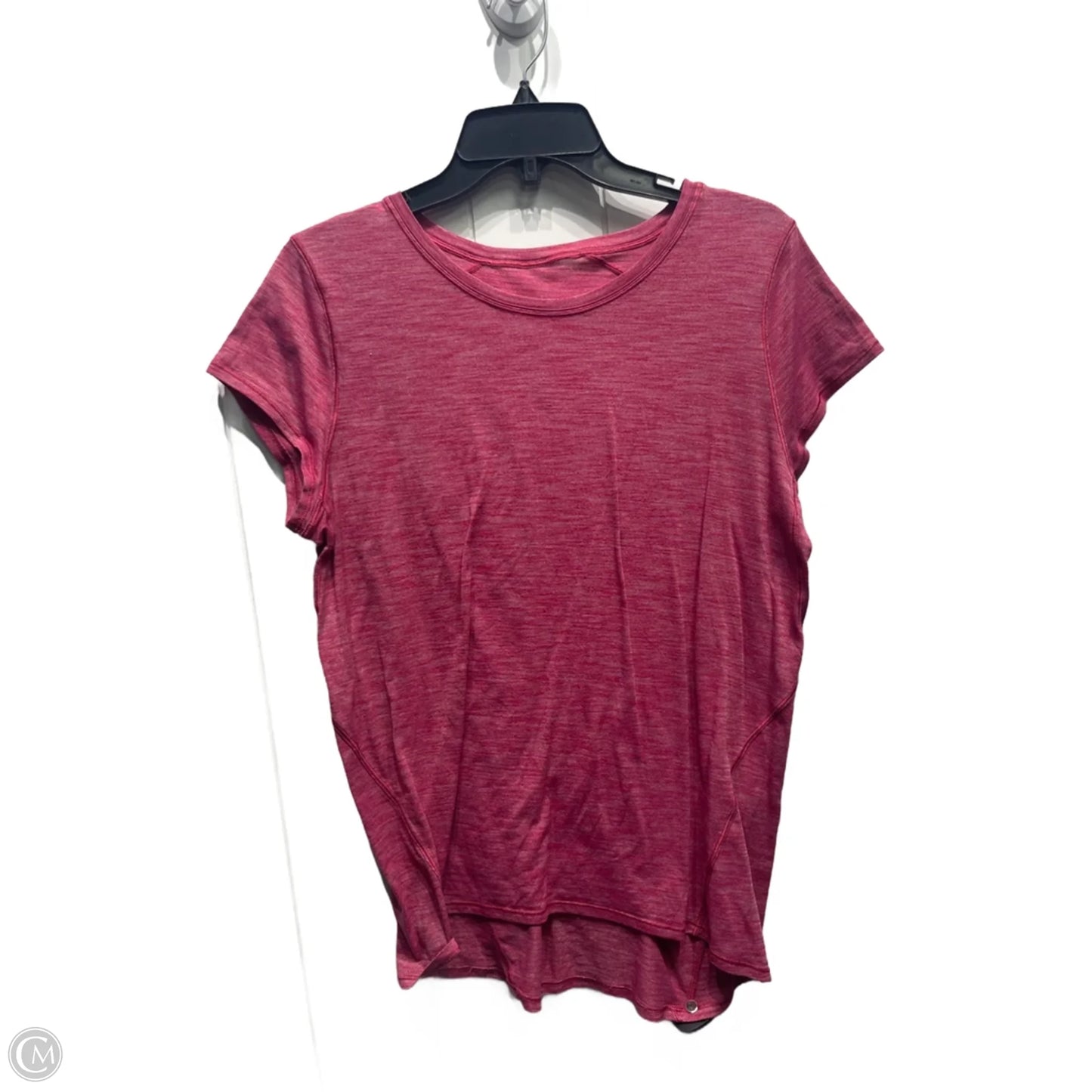 Athletic Top Short Sleeve By Lululemon In Pink, Size: 10