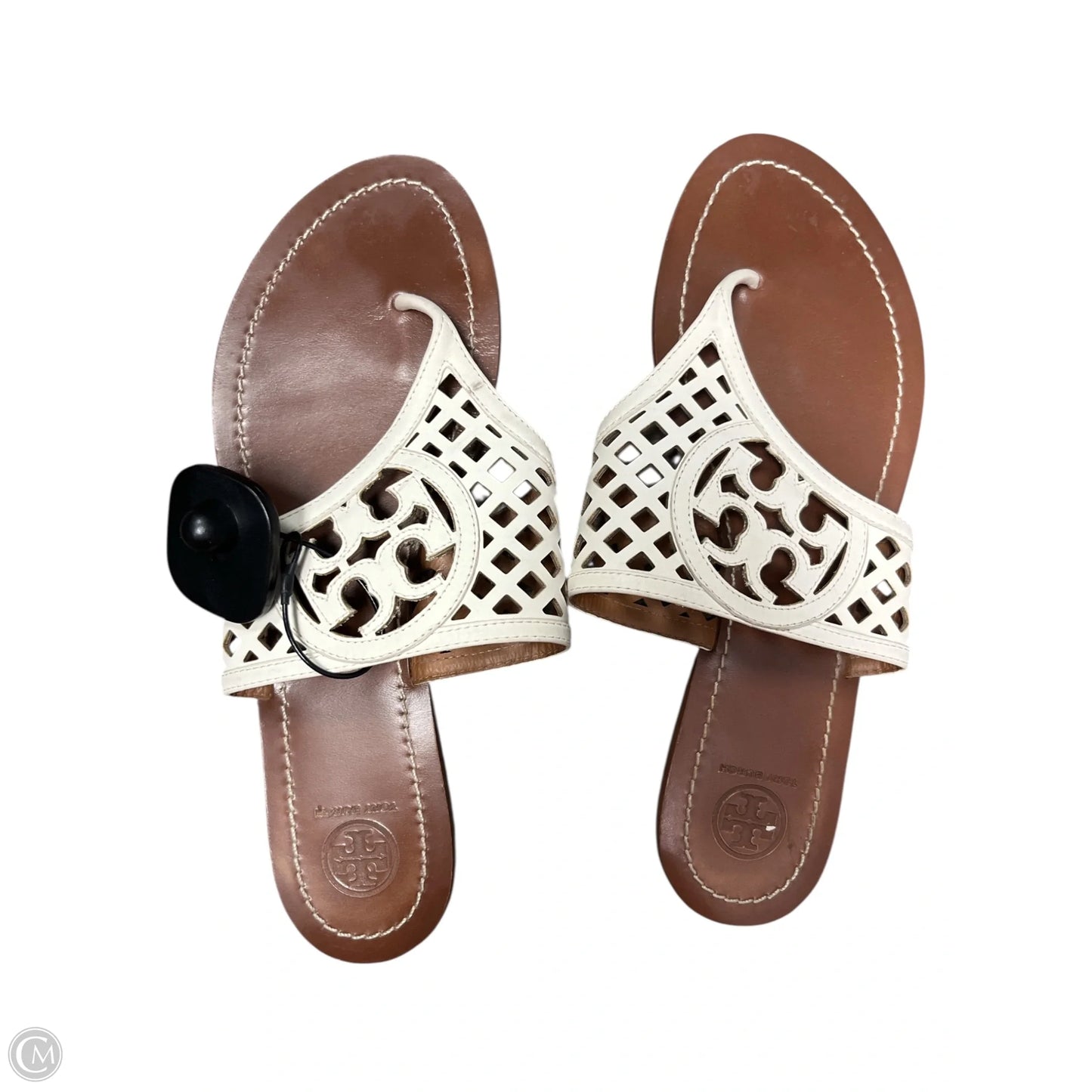 Sandals Designer By Tory Burch In Cream, Size: 10